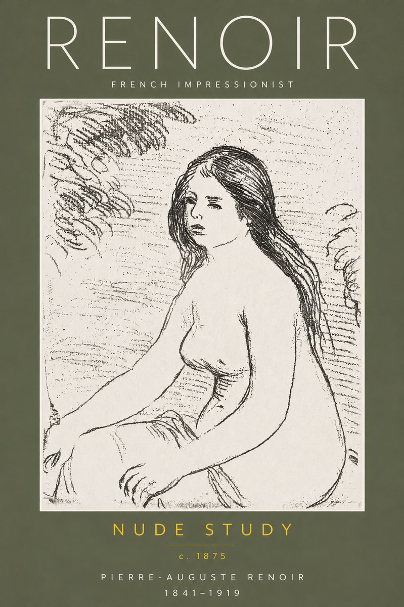 Renoir Nude Study No4 - Poster
