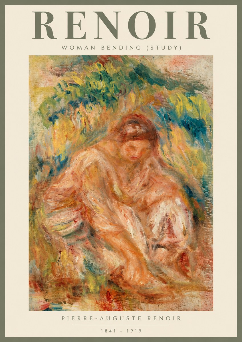Renoir Woman Bending (Study) No3 - Poster