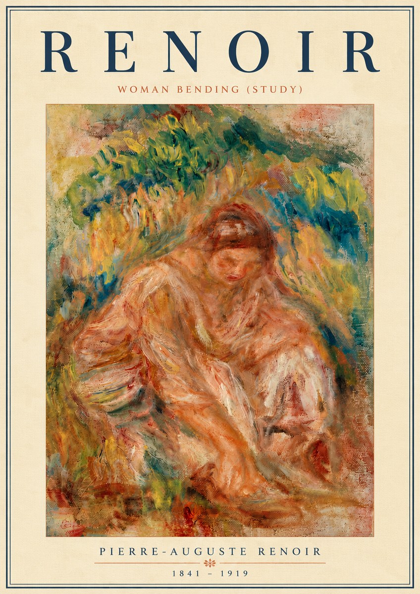 Renoir Woman Bending (Study) No6 - Poster