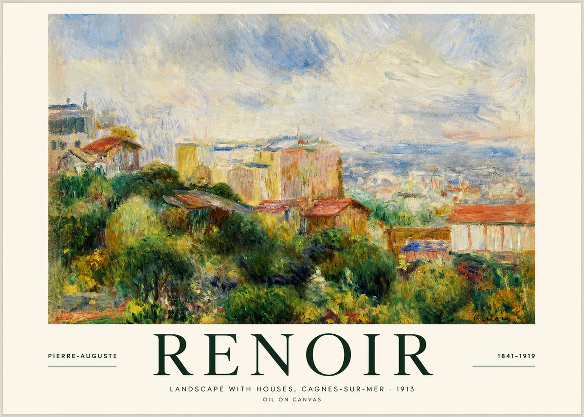 Renoir View of Cagnes No3 - Poster