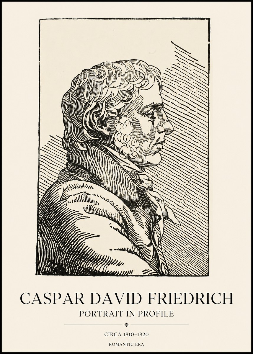 Caspar David Friedrich Portrait Study No6 - Poster