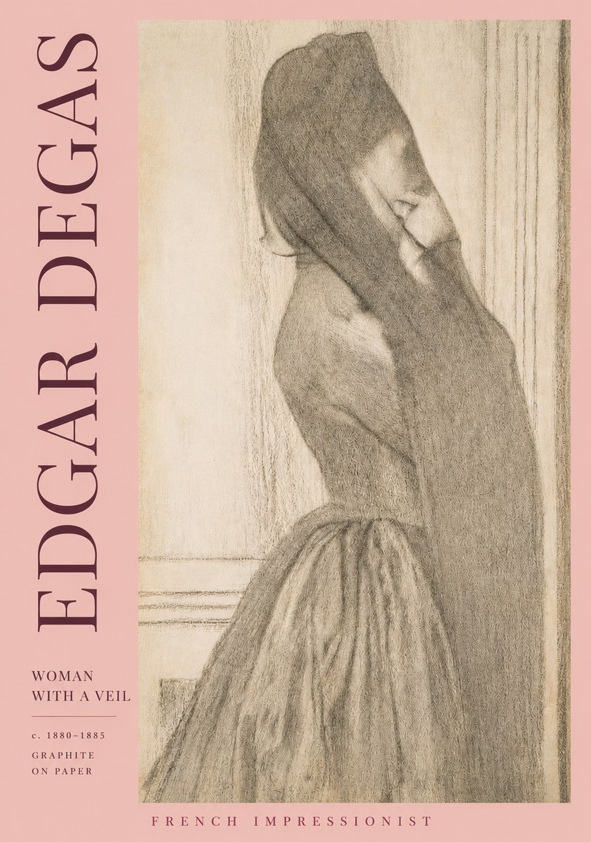 Edgar Degas Woman with a Veil No3 - Poster