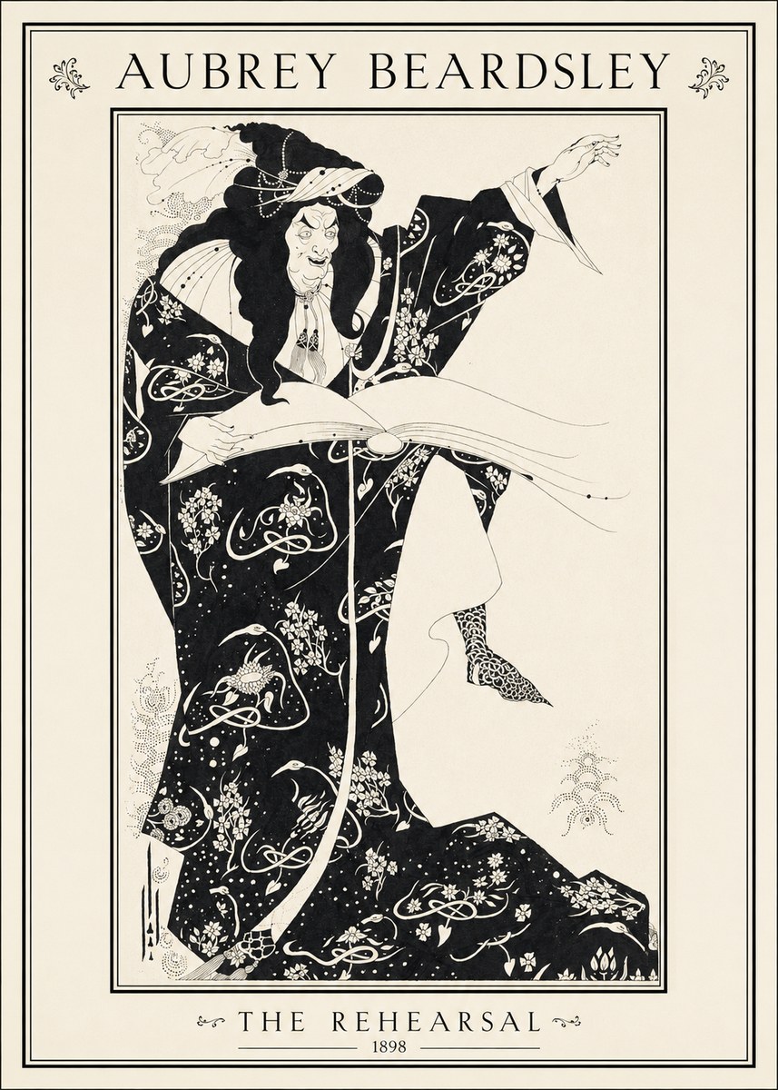 Aubrey Beardsley The Rehearsal No1 - Poster