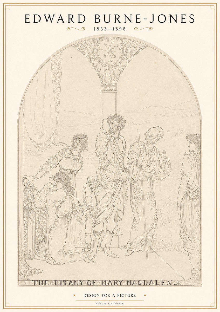 Edward Burne-Jones The Litany of Mary Magdalen No1 - Poster
