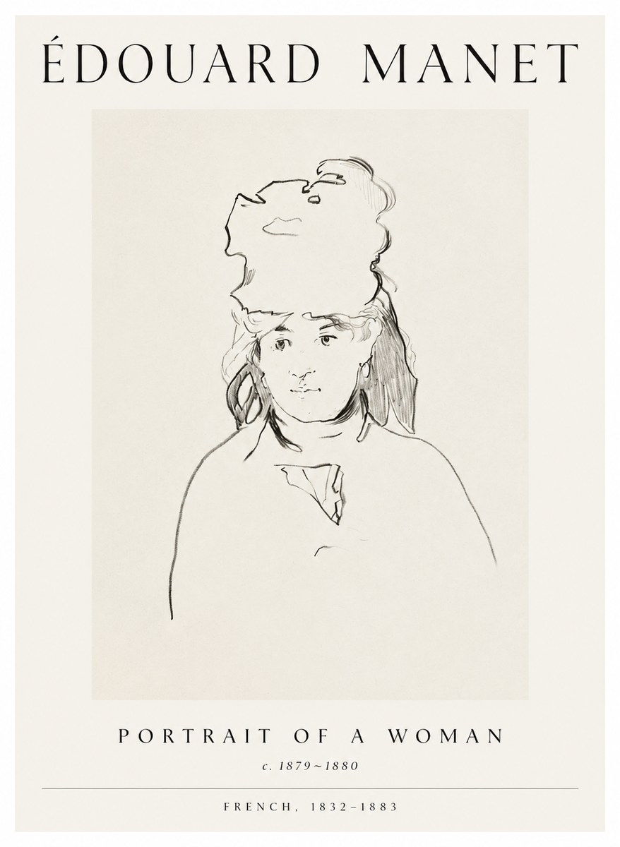 Édouard Manet Portrait of a Woman No1 - Poster