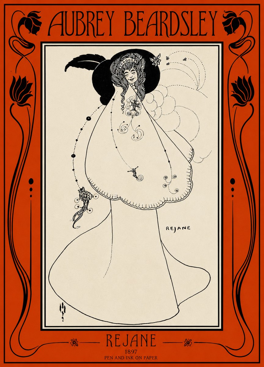 Aubrey Beardsley Rejane I No2 - Poster