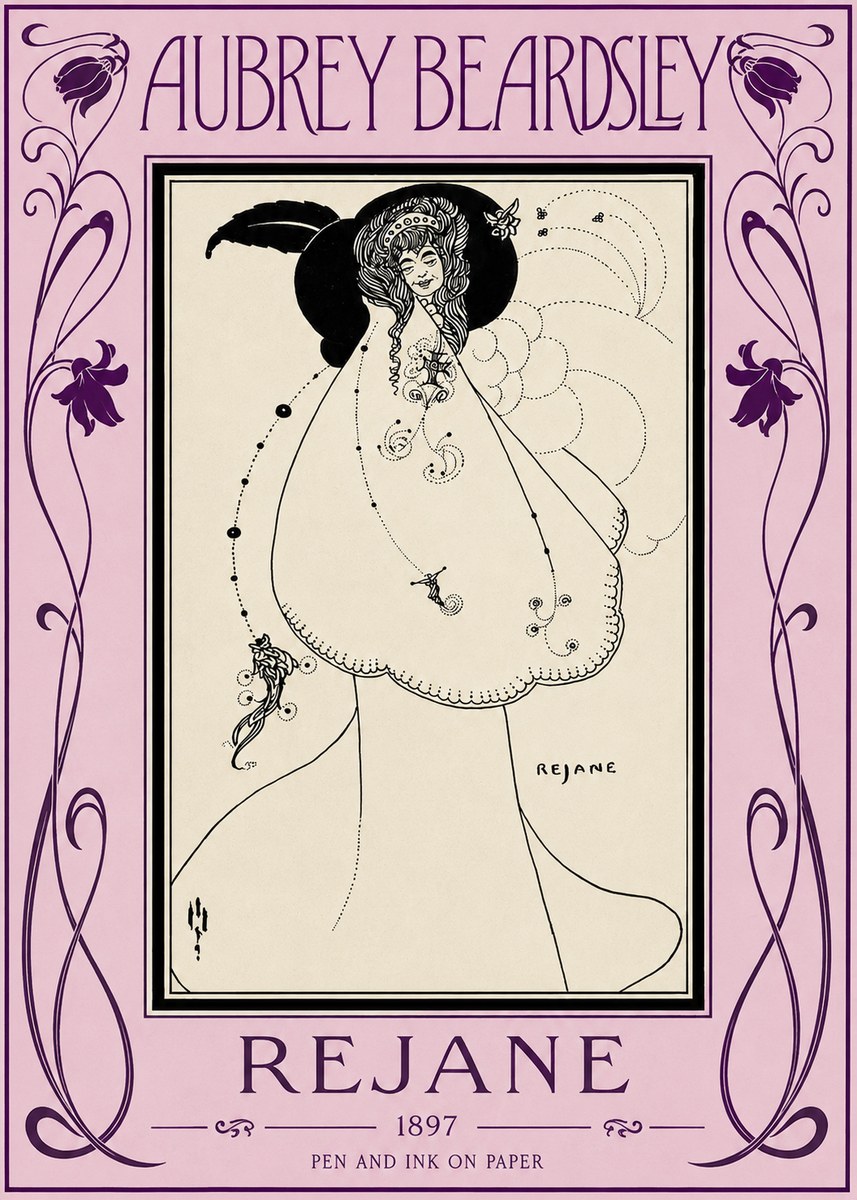 Aubrey Beardsley Rejane I No3 - Poster