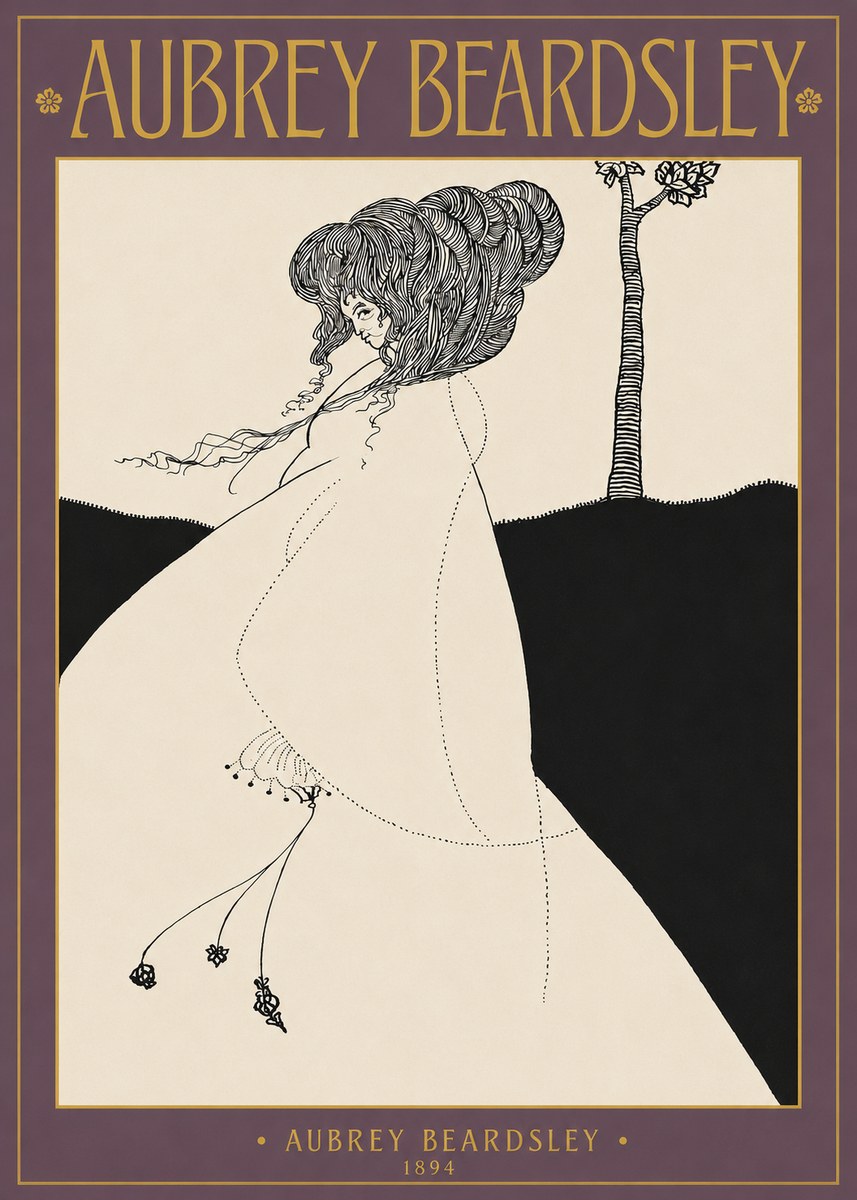 Aubrey Beardsley The Pallid Princess No2 - Poster