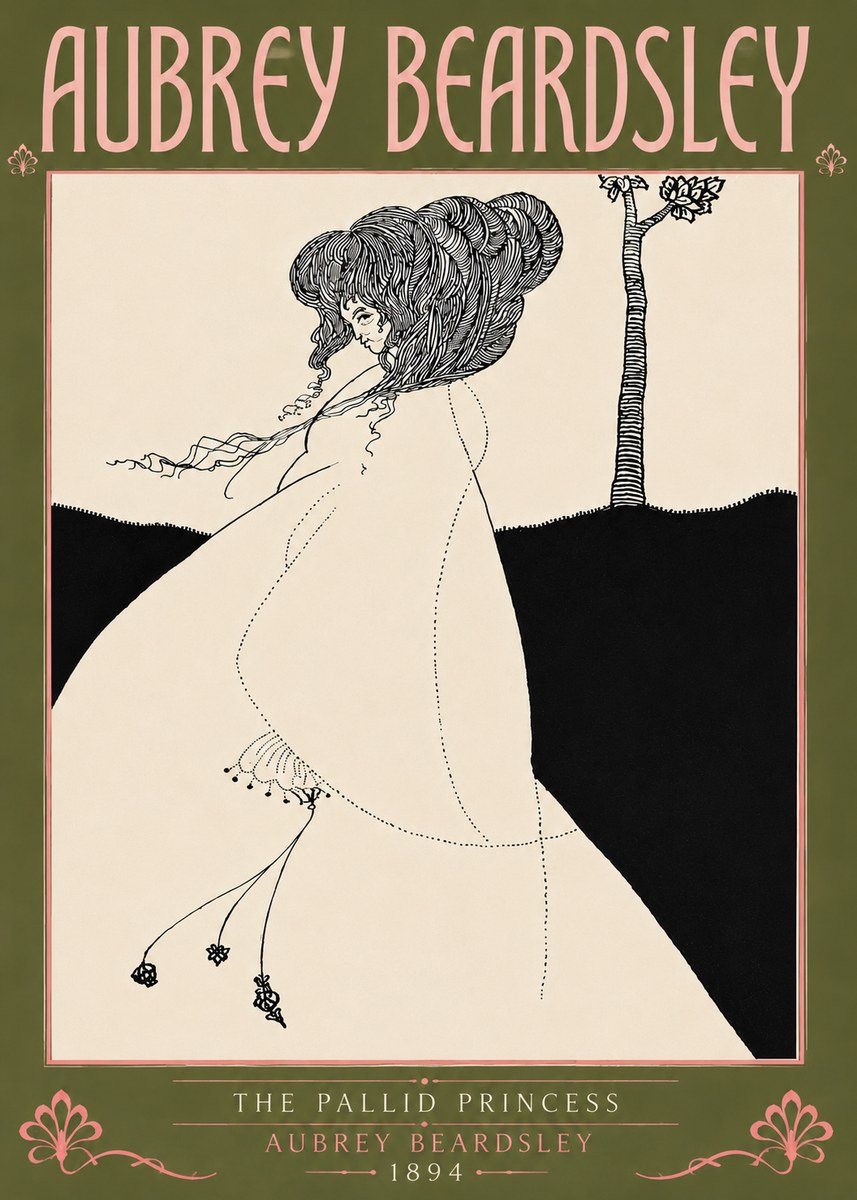 Aubrey Beardsley The Pallid Princess No5 - Poster