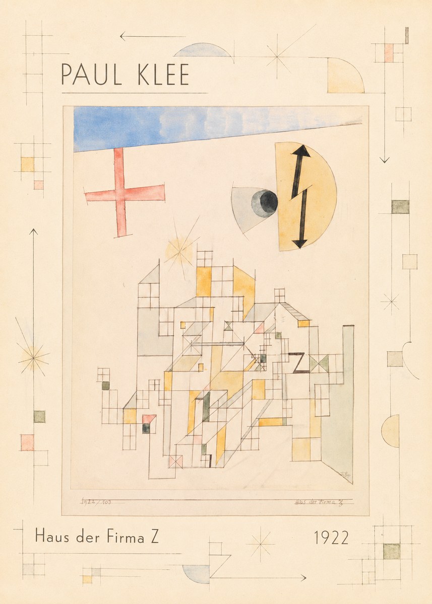 Paul Klee Haus Der Firma Z No5 - Poster
