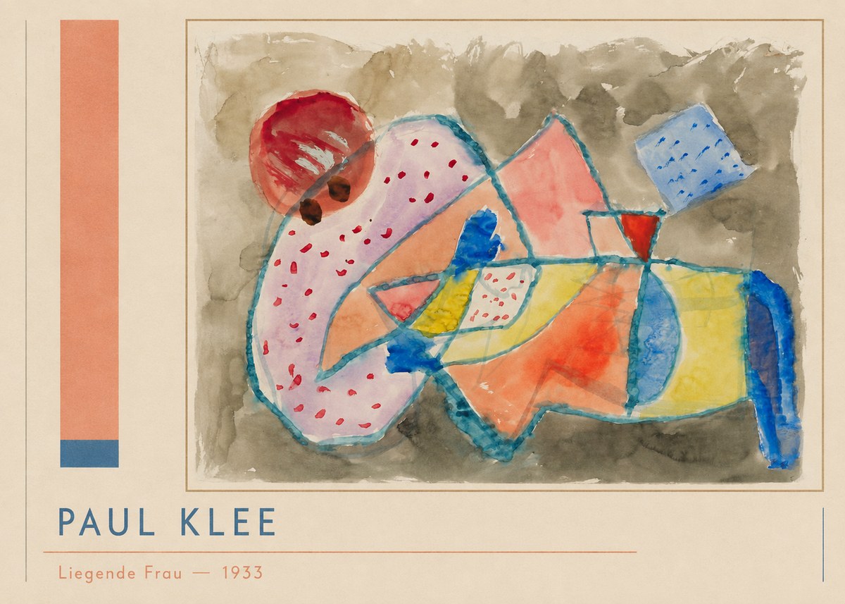 Paul Klee Liegende Frau - 1933 No3 - Poster
