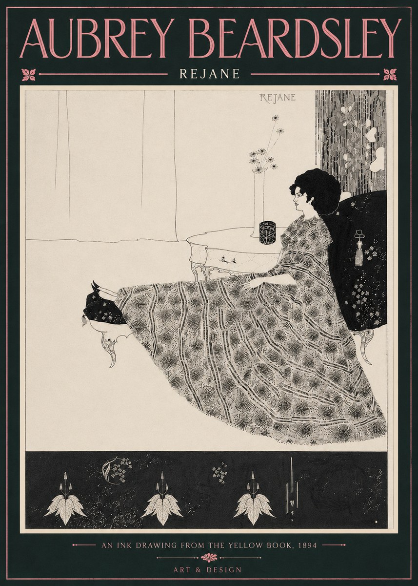 Aubrey Beardsley Rejane II No5 - Poster