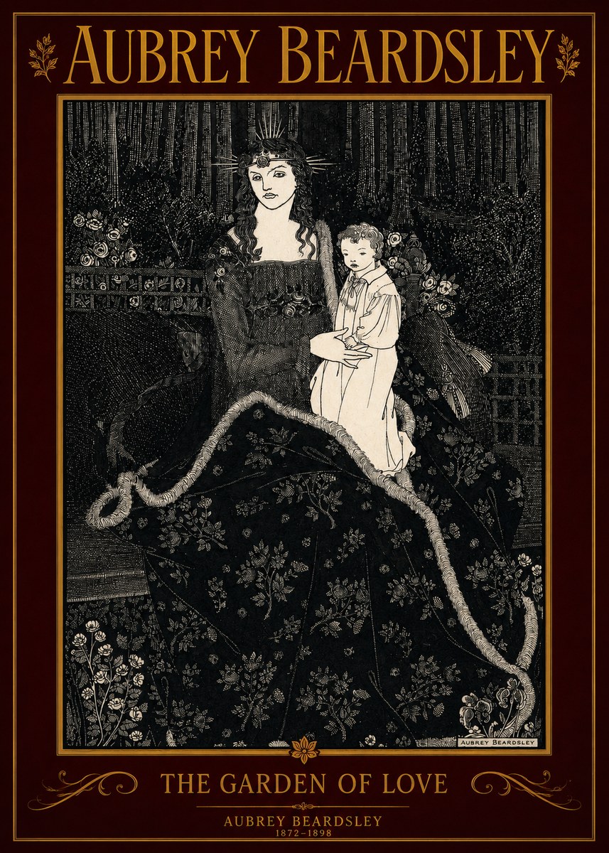 Aubrey Beardsley The Garden of Love No2 - Poster