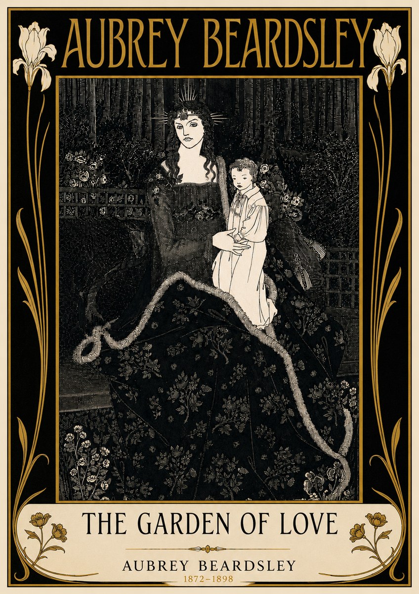 Aubrey Beardsley The Garden of Love No6 - Poster