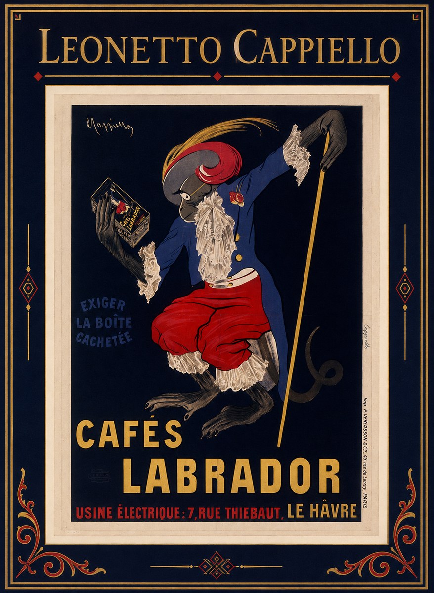 Leonetto Cappiello Cafés Labrador No1 - Poster