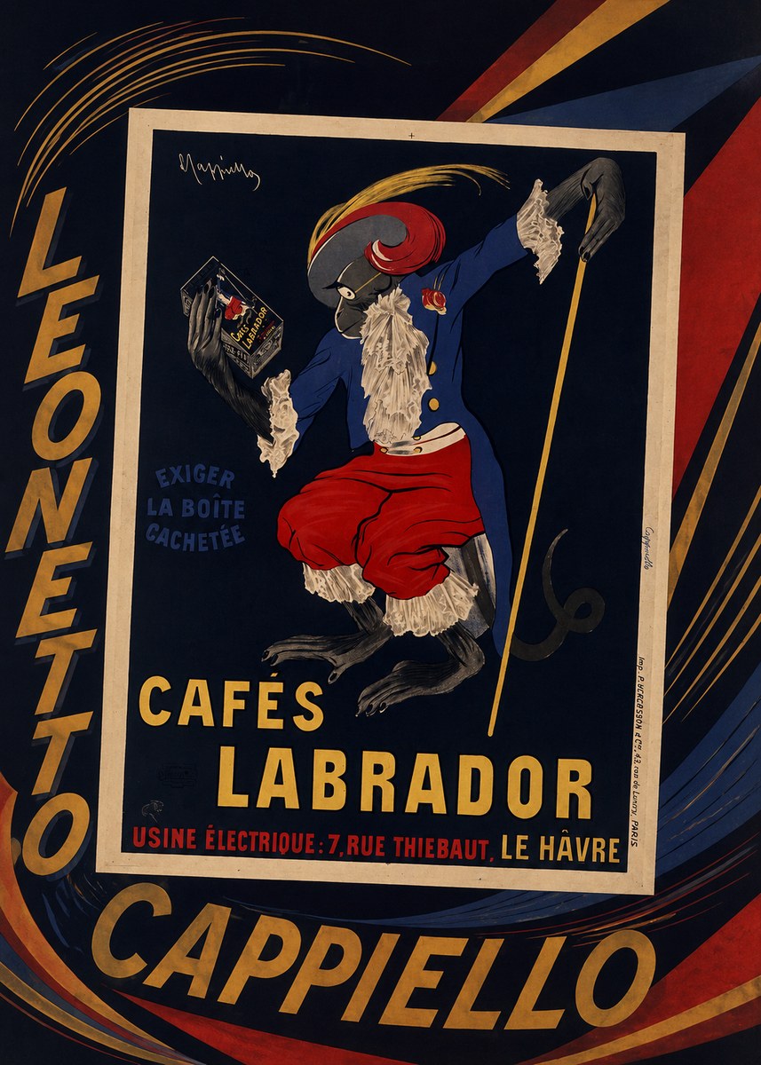 Leonetto Cappiello Cafés Labrador No5 - Poster