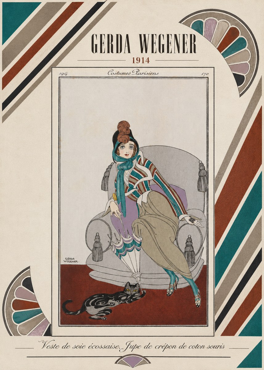 Gerda Wegener Veste De Soie Écossaise. Jupe De Crépon De Coton Souris. No5 - Poster