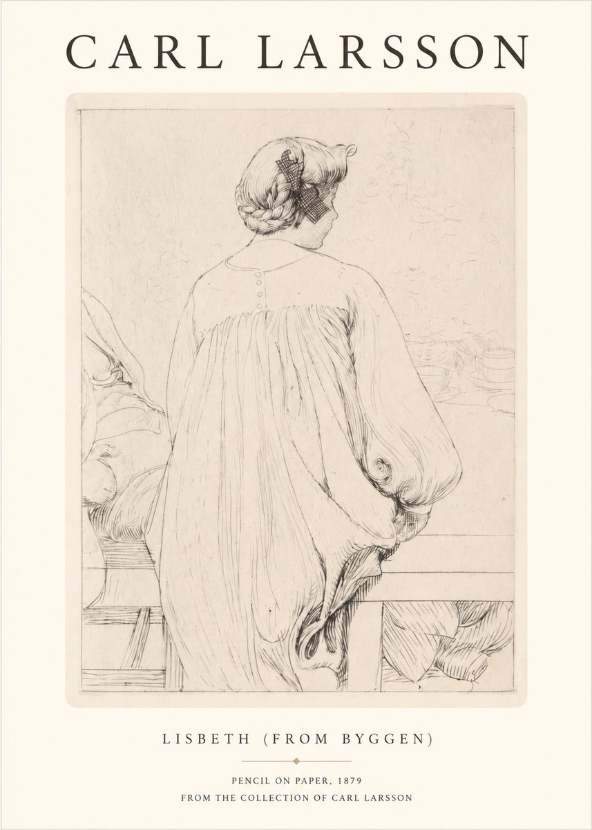 Carl Larsson Lisbeth (from Byggen) No1 - Poster