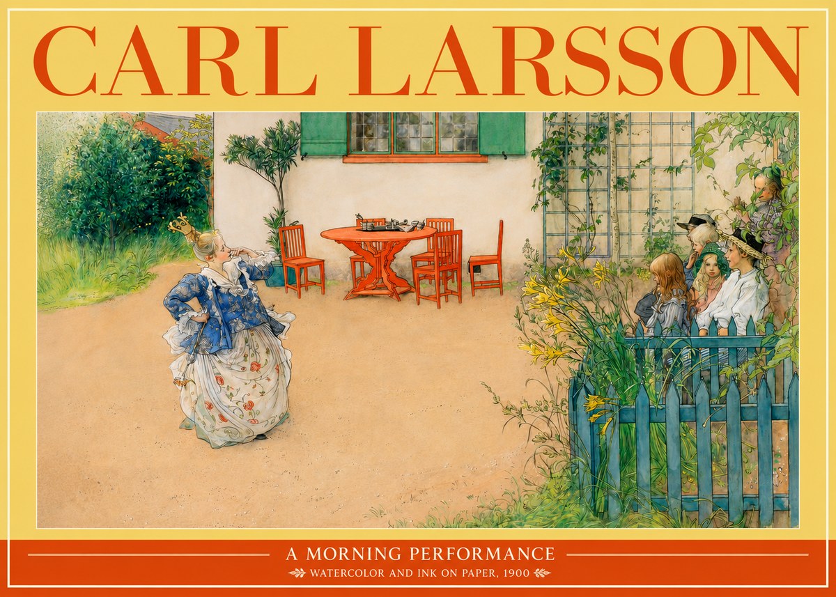 Carl Larsson A Morning Performance No2 - Poster