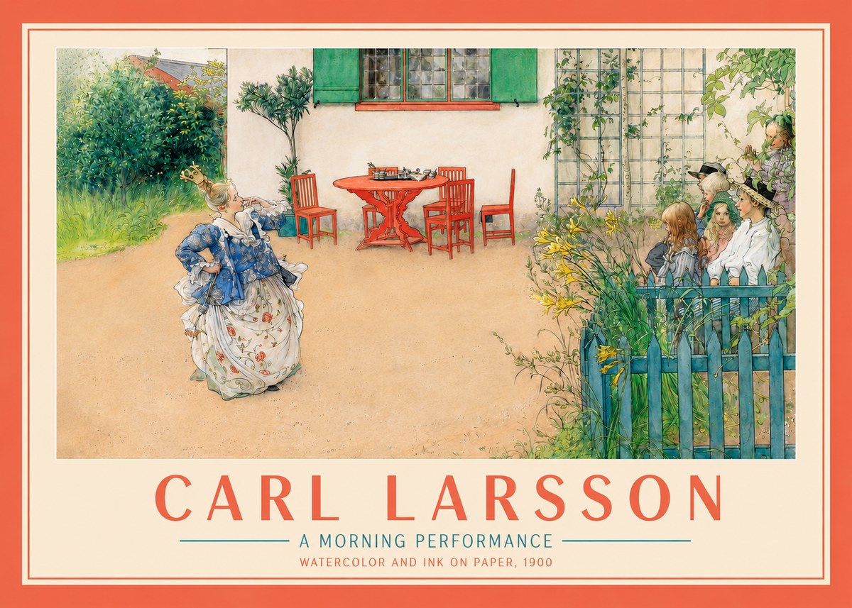 Carl Larsson A Morning Performance No4 - Poster