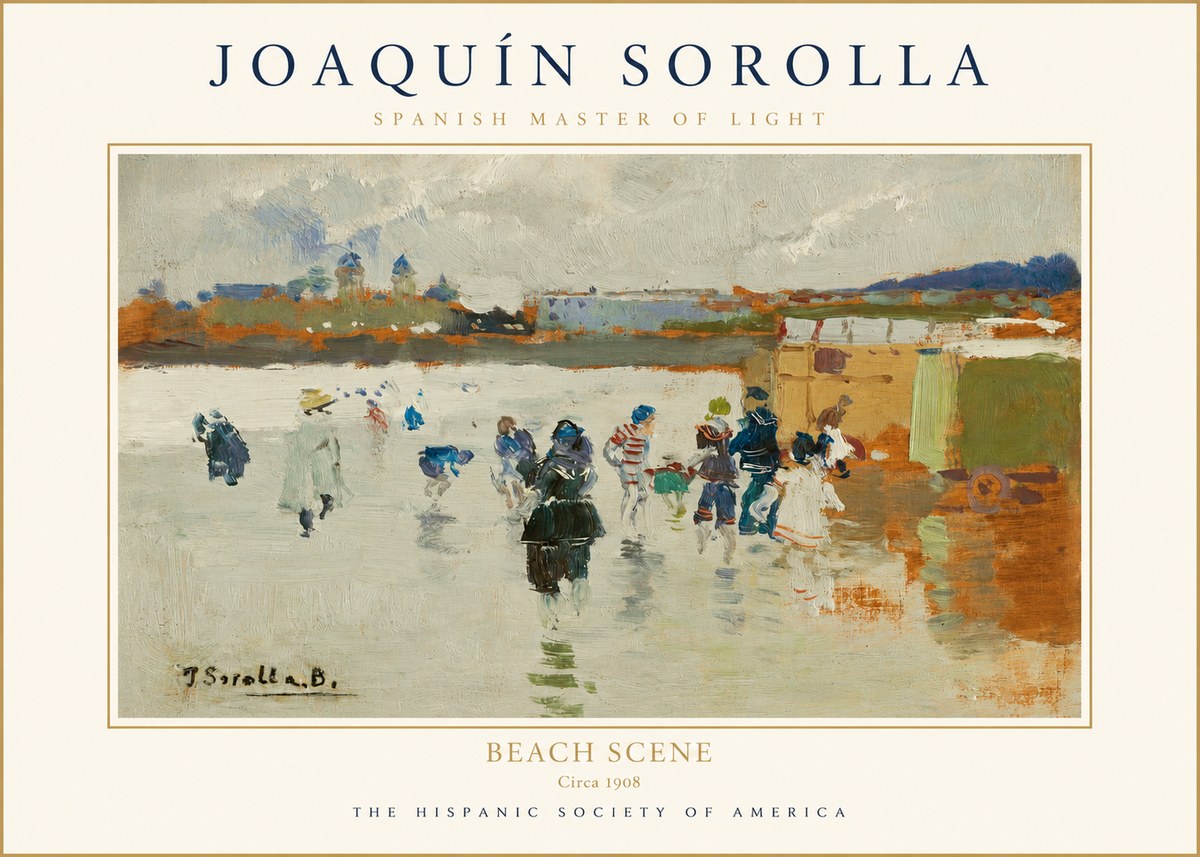 Sorolla Beach Scene No1 - Poster