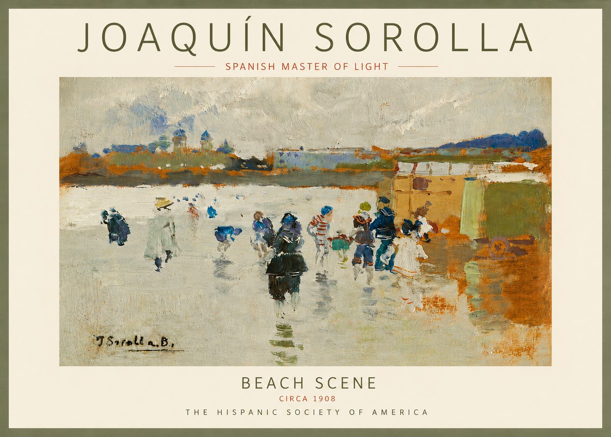 Sorolla Beach Scene No6 - Poster