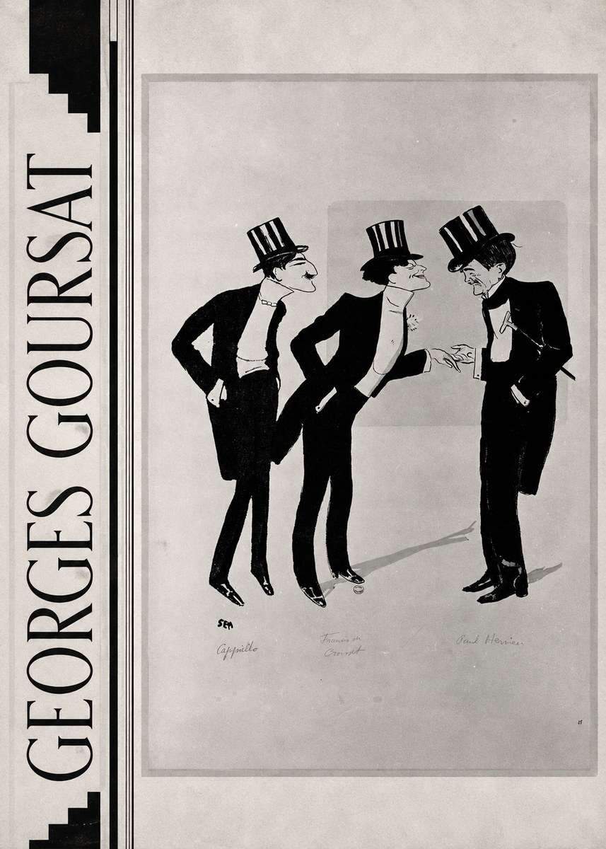 Georges Goursat Capiello, Francis De Croisset, Paul Hervieu No2 - Poster