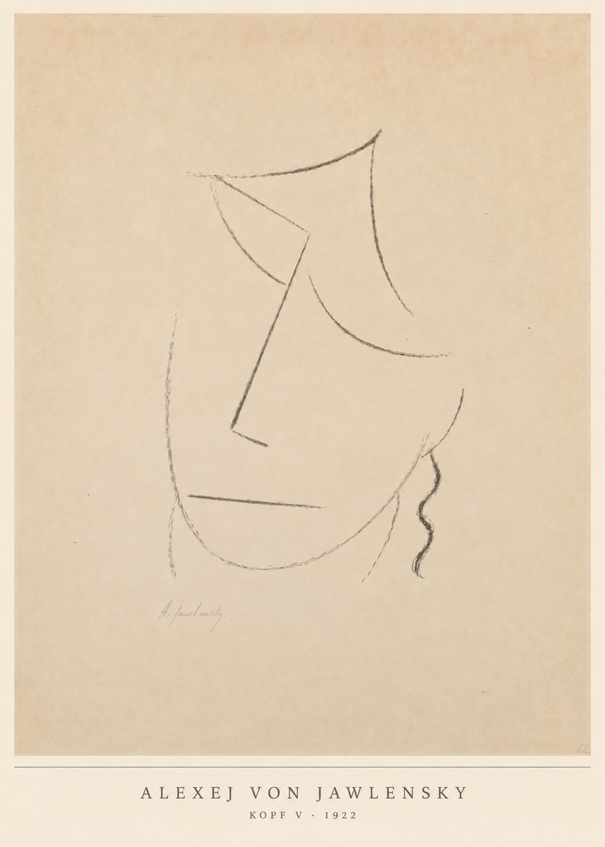 Alexej von Jawlensky Kopf V No6 - Poster
