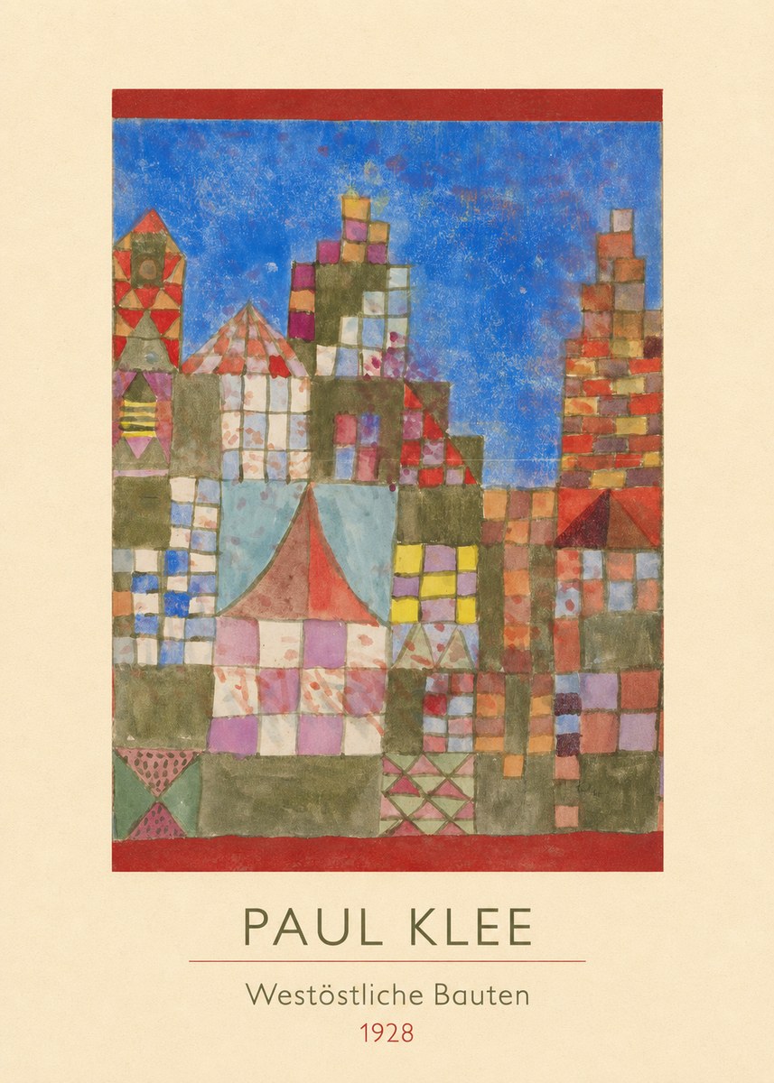 Paul Klee Westöstliche Bauten No3 - Poster
