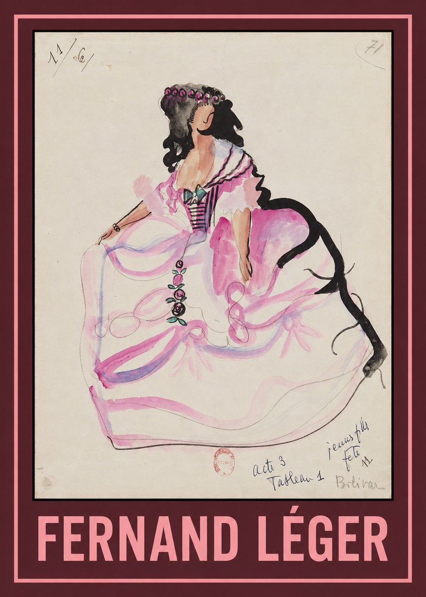 Fernand Léger Jeune Fille Fête No1 - Poster