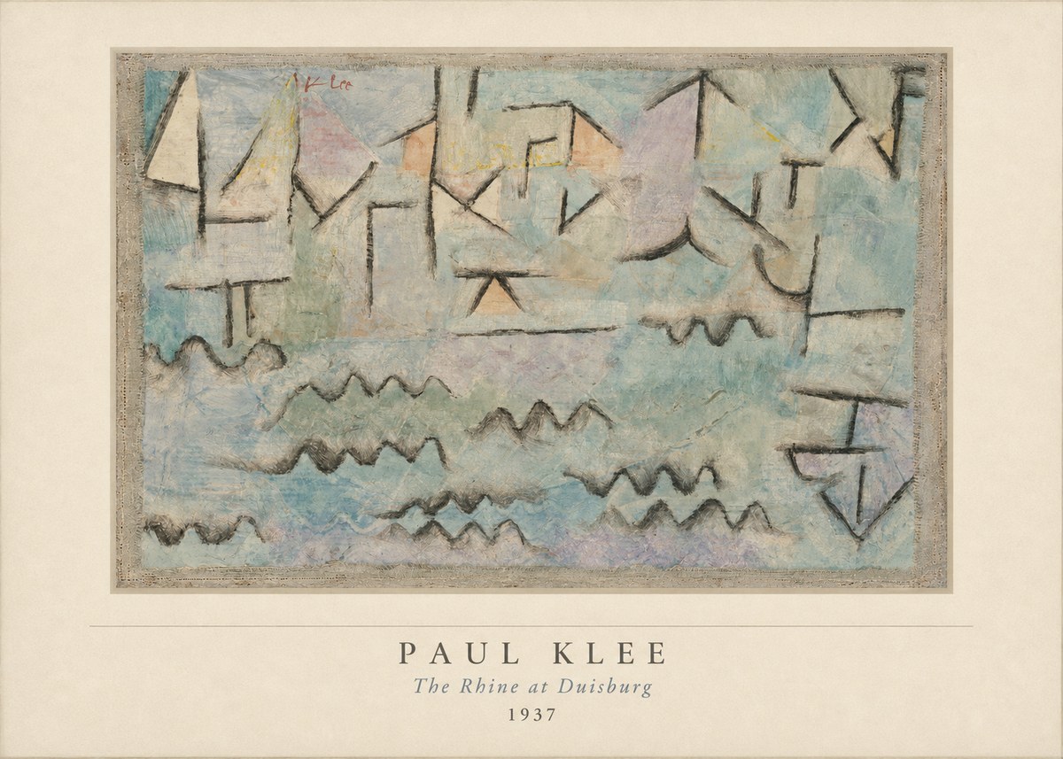 Paul Klee The Rhine at Duisburg No5 - Poster