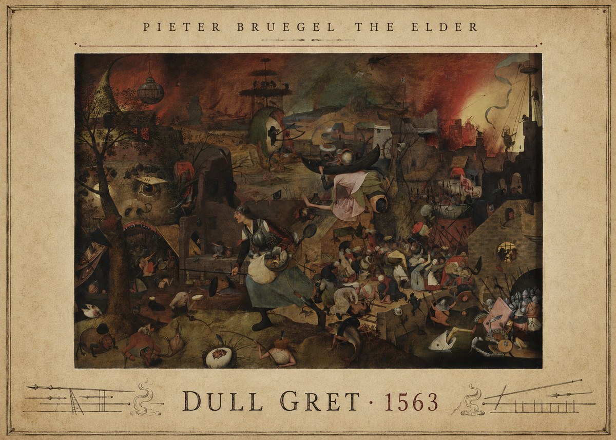 Pieter Bruegel Dull Gret III No4 - Poster