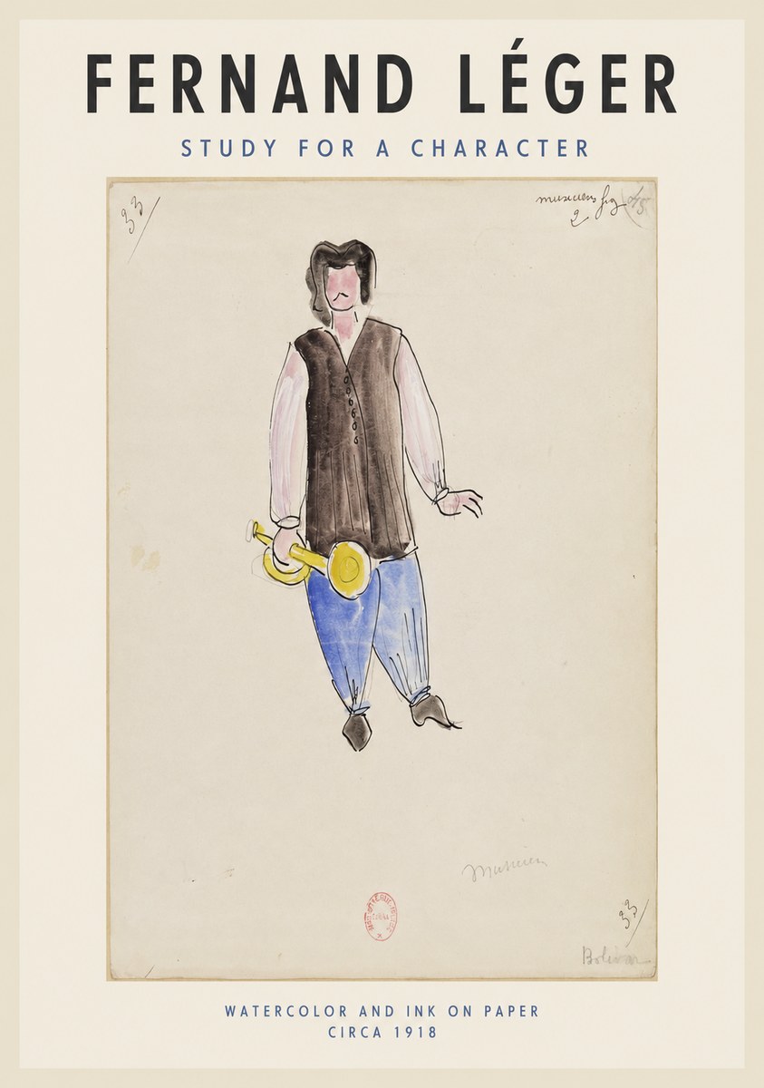 Fernand Léger Study for a Character I No1 - Poster