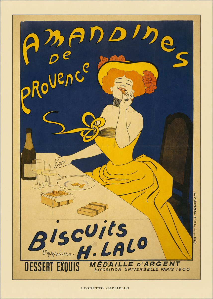 Leonetto Cappiello Amandines De Provence Biscuits H. Lalo III No6 - Poster