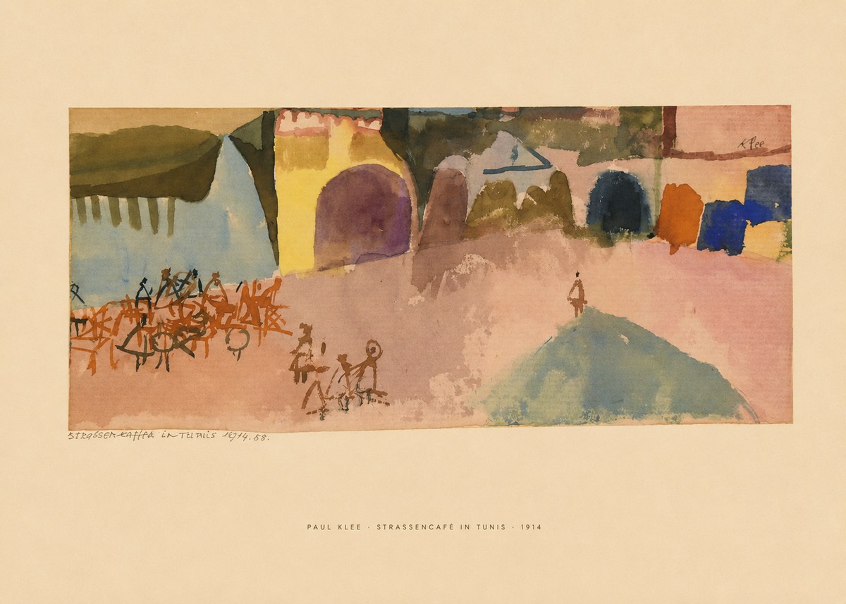 Paul Klee Strassencafé in Tunis · 1914 No6 - Poster