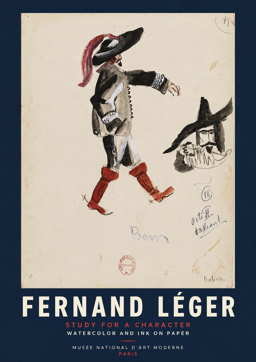 Fernand Léger Study for a Character II No4 - Poster