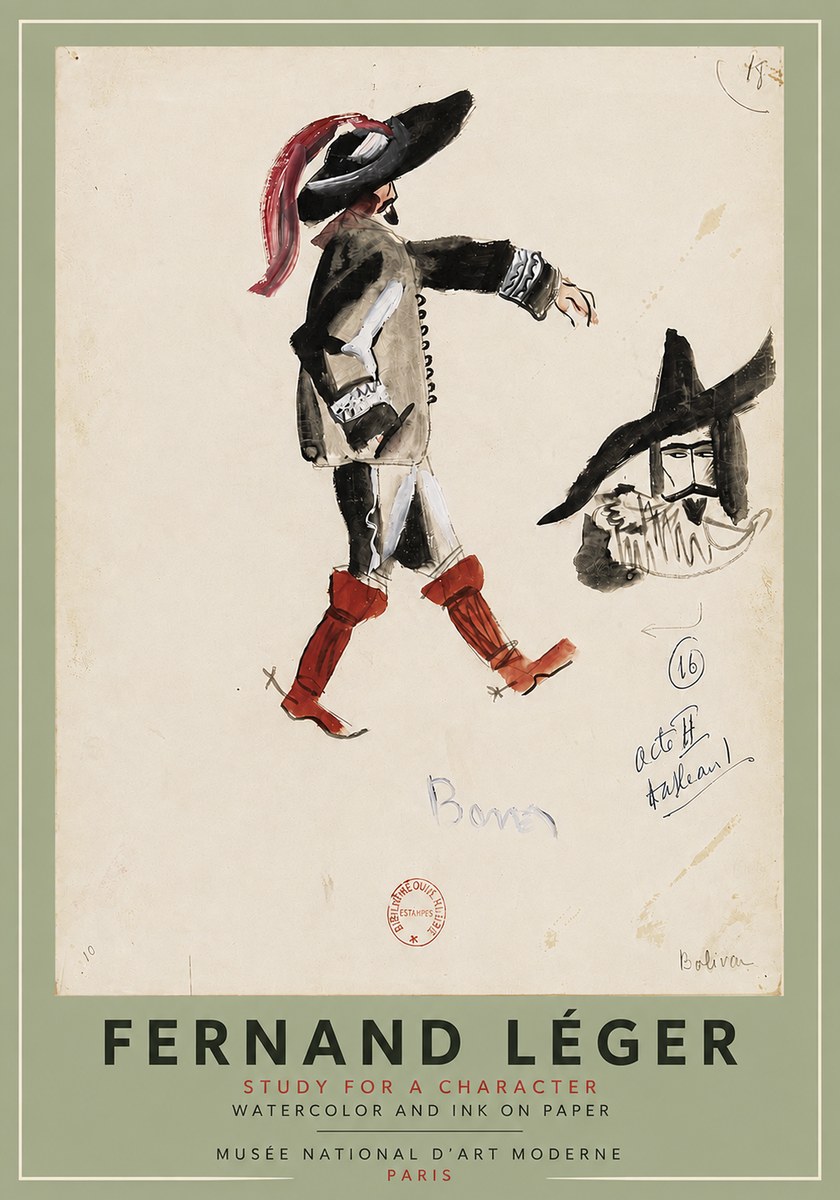 Fernand Léger Study for a Character II No6 - Poster