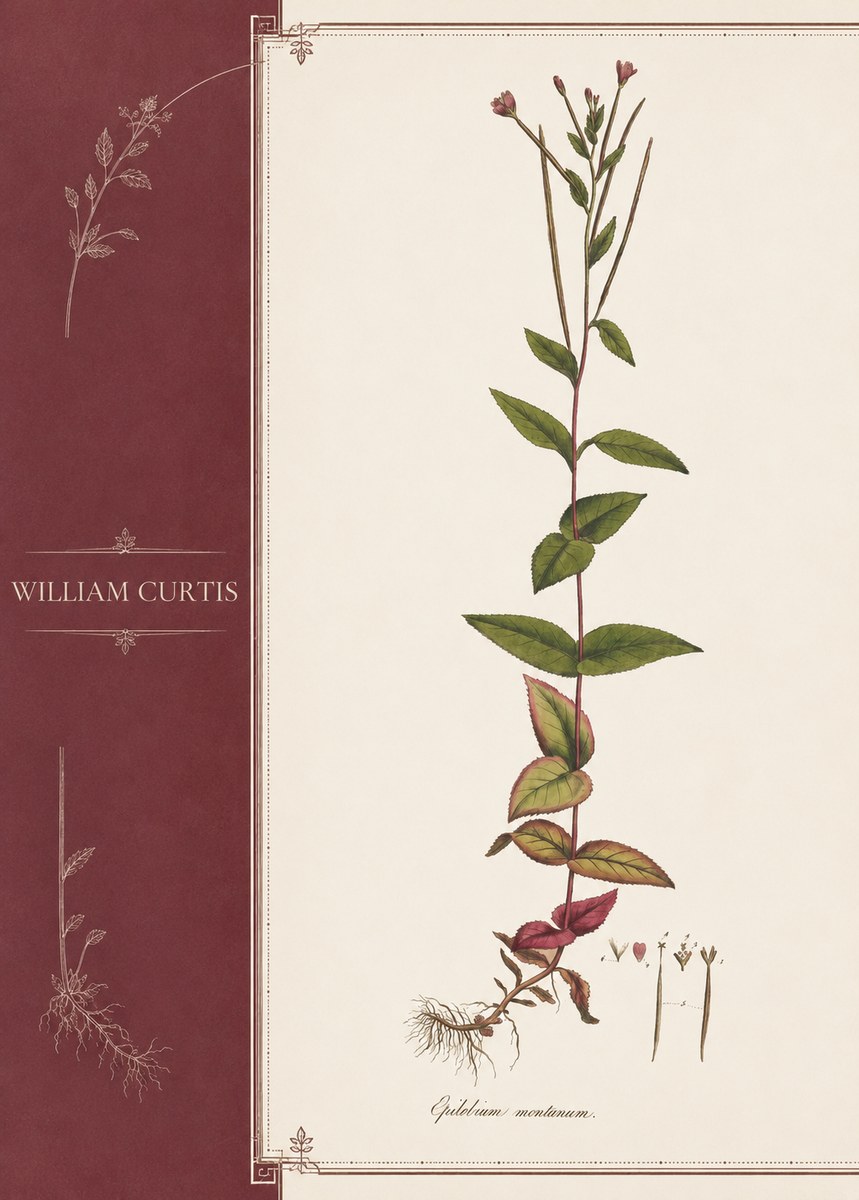 William Curtis Epilobium Montanum. No3 - Poster