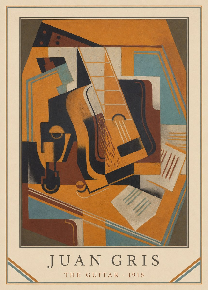 Juan Gris The Guitar No3 - Poster