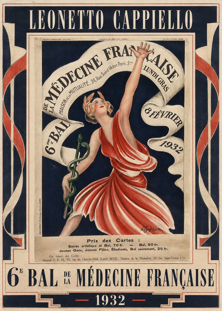 Leonetto Cappiello 6E Bal De La Médecine Française - 1932 No1 - Poster