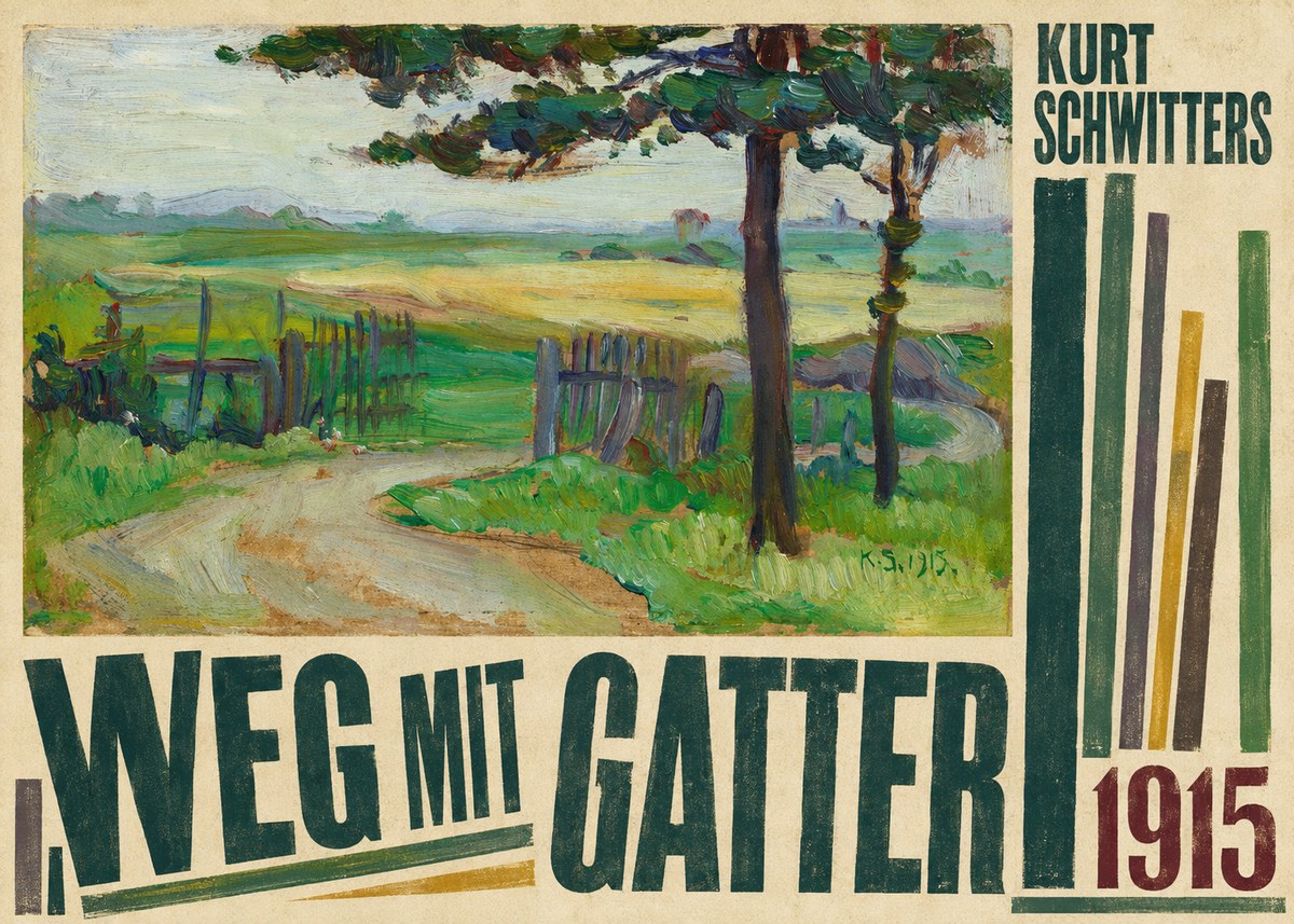 Kurt Schwitters Weg Mit Gatter No6 - Poster