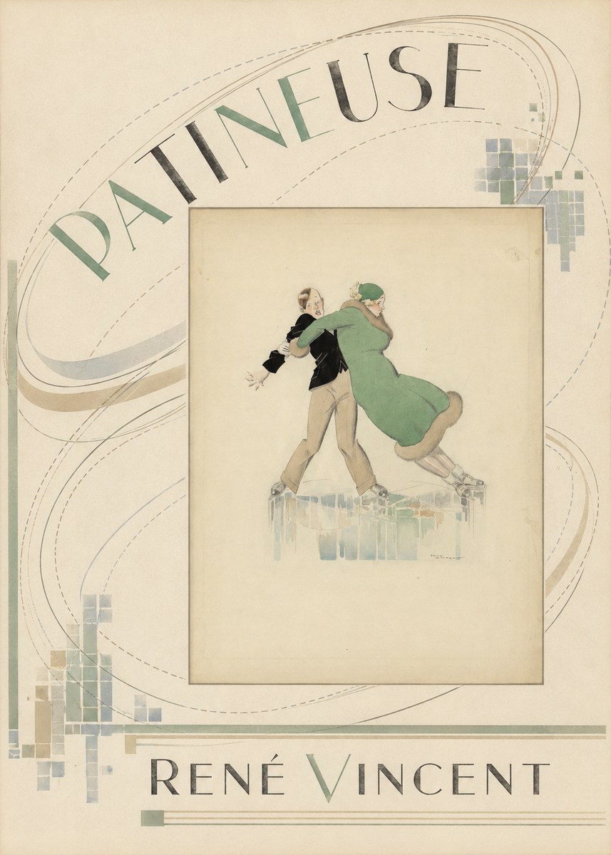 René Vincent Patineuse No6 - Poster