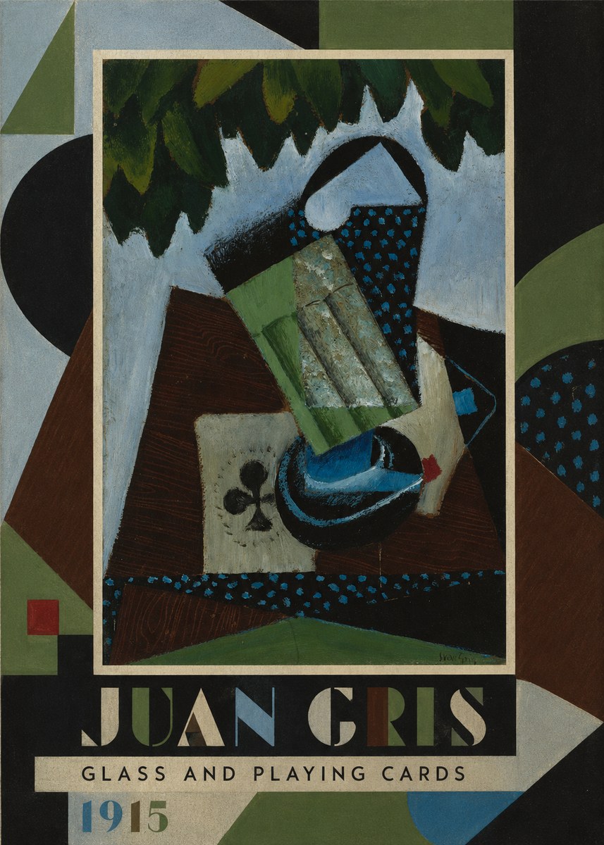 Juan Gris Glass and Playing Cards No1 - Poster