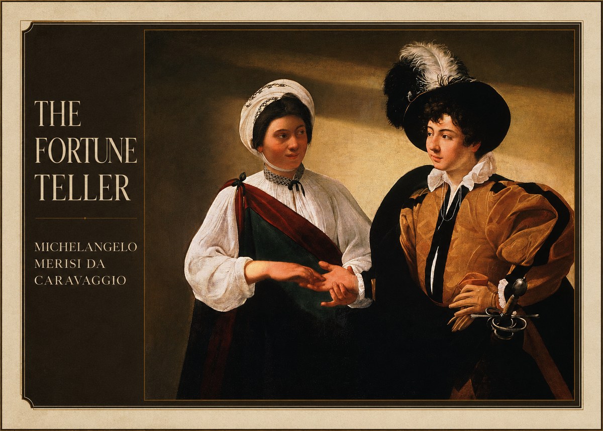 Michelangelo Merisi da Caravaggio The Fortune Teller III No1 - Poster