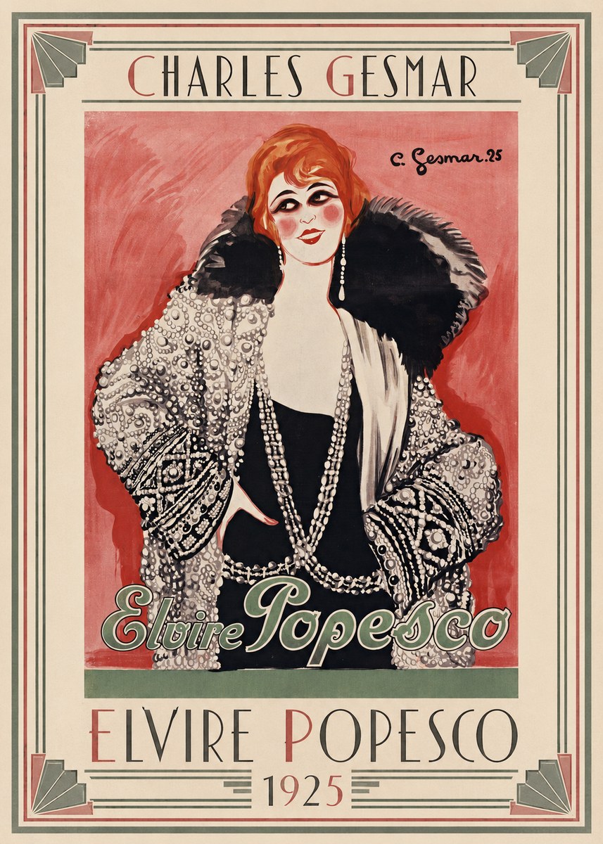 Charles Gesmar Elvire Popesco II No1 - Poster