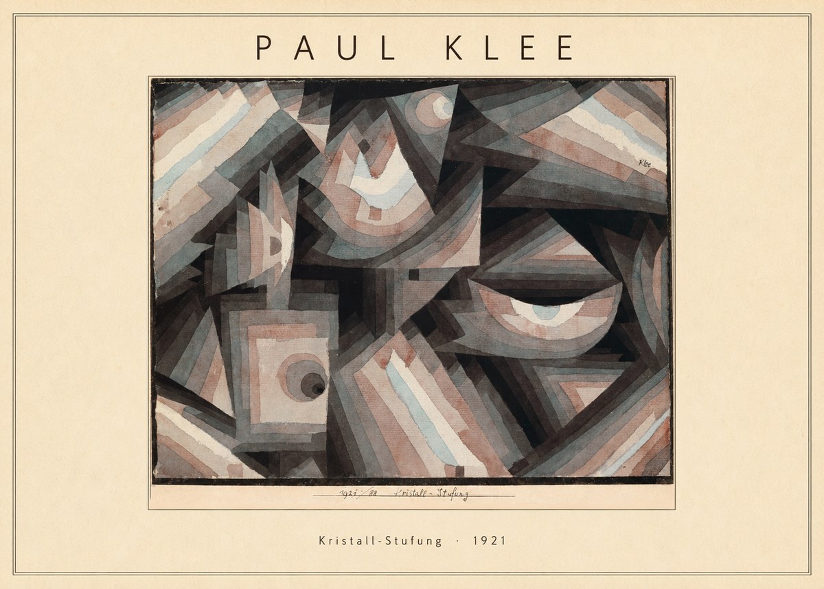 Paul Klee Kristall-stufung I No4 - Poster