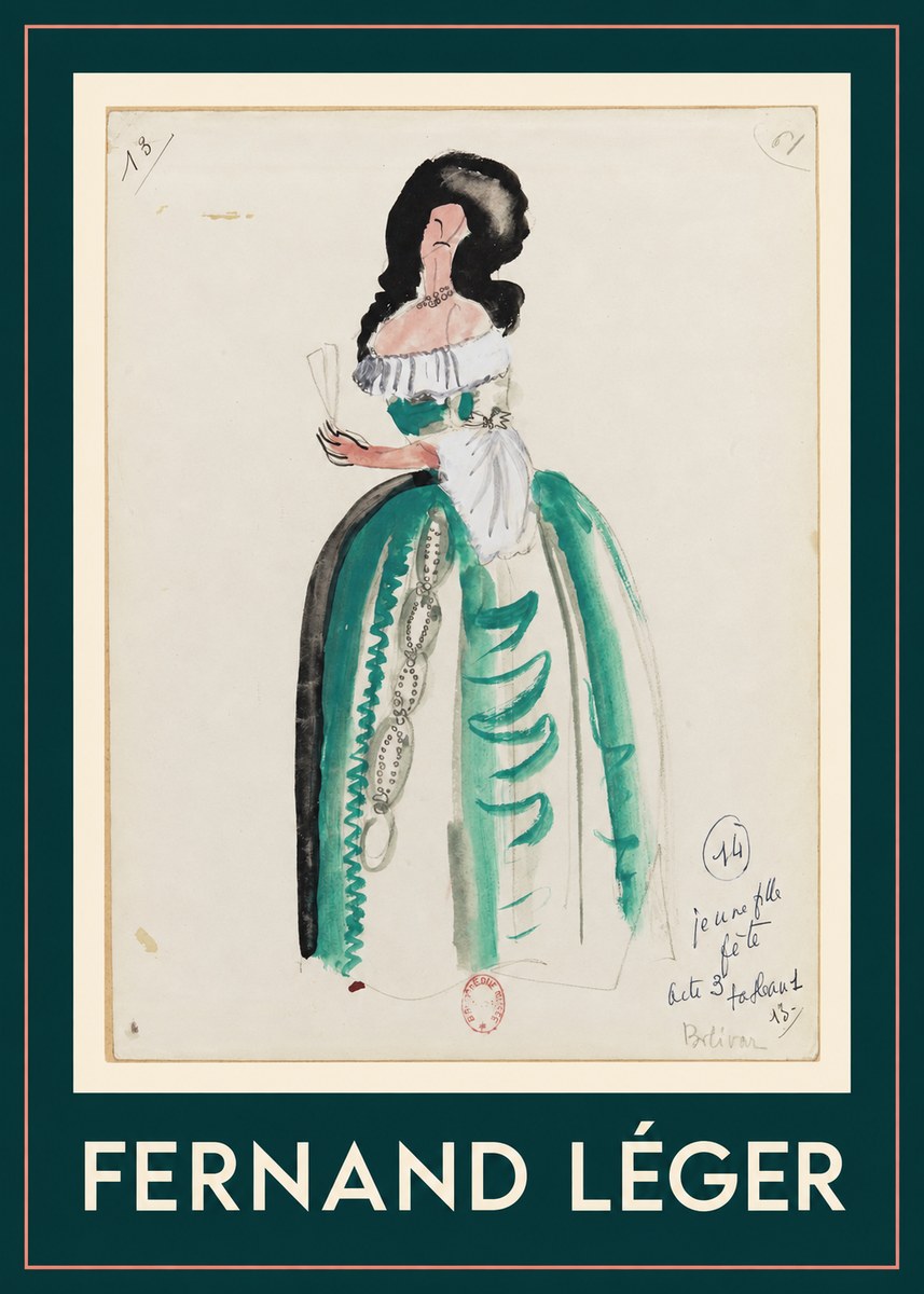Fernand Léger Jeune Fille En Fête (Costume Design) No1 - Poster