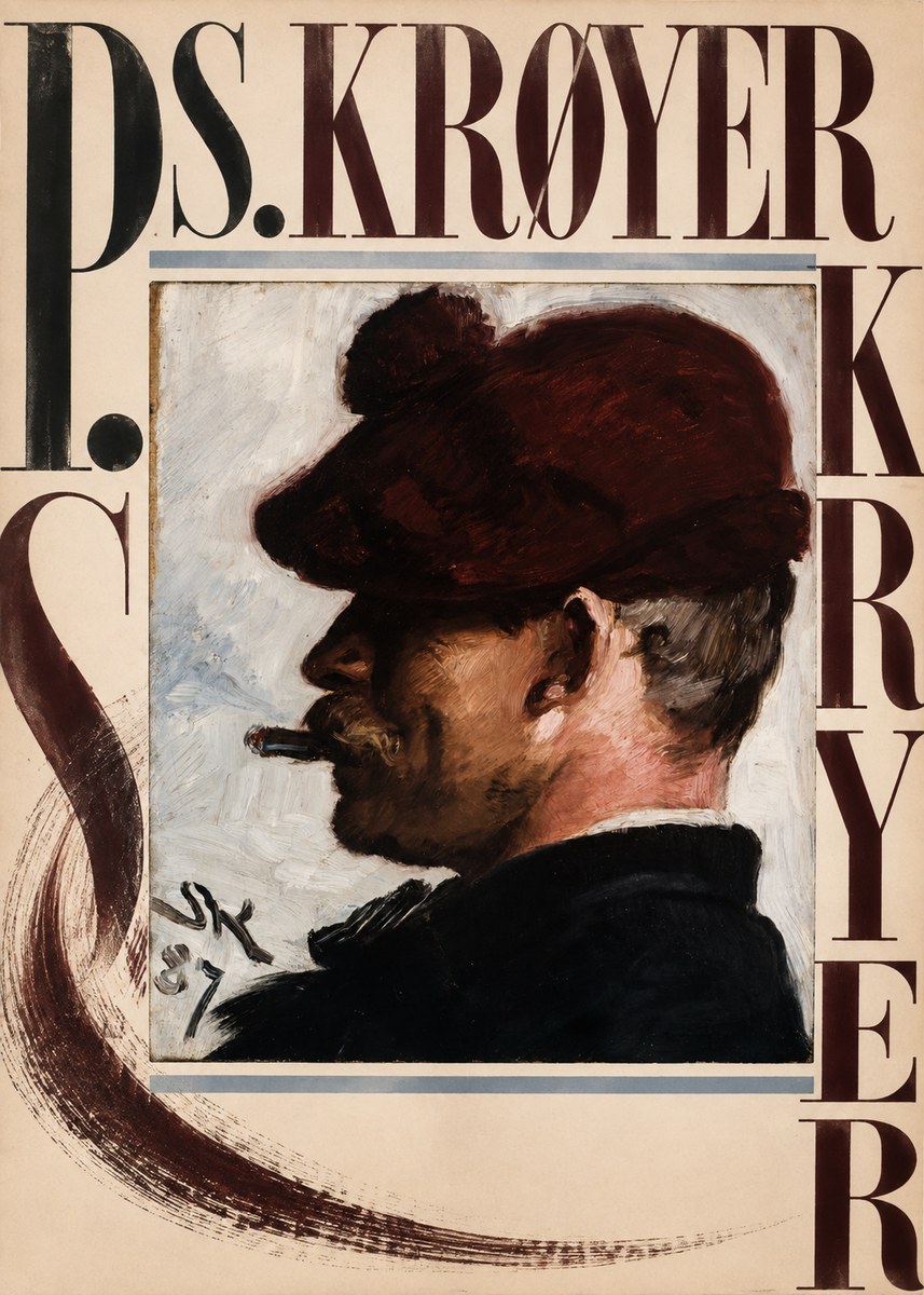 P.S. Krøyer Self-portrait with Cigar II No4 - Poster