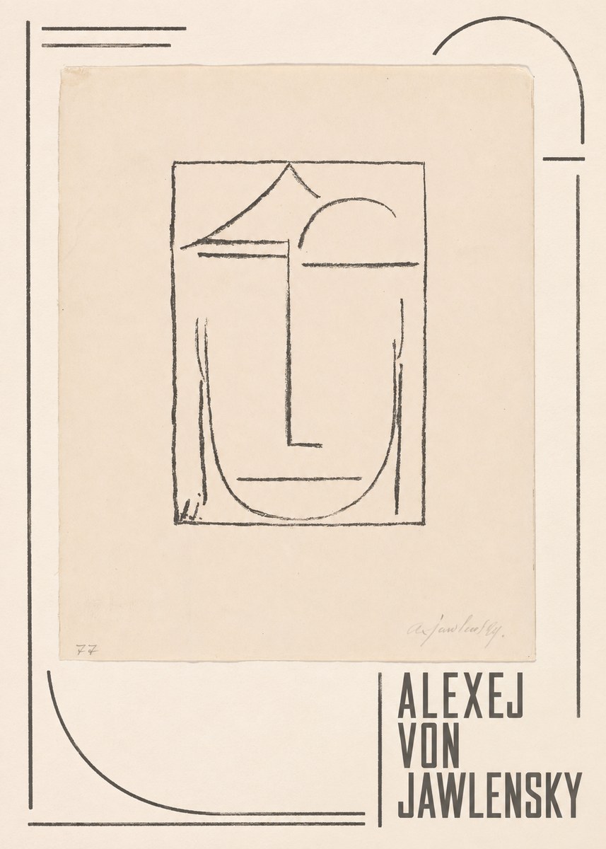Alexej von Jawlensky Abstract Head No3 - Poster