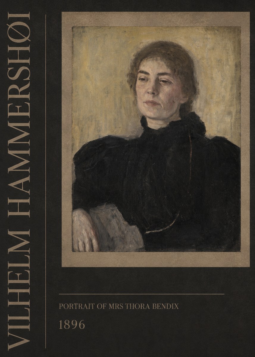 Vilhelm Hammershøi Portrait of Mrs Thora Bendix No3 - Poster